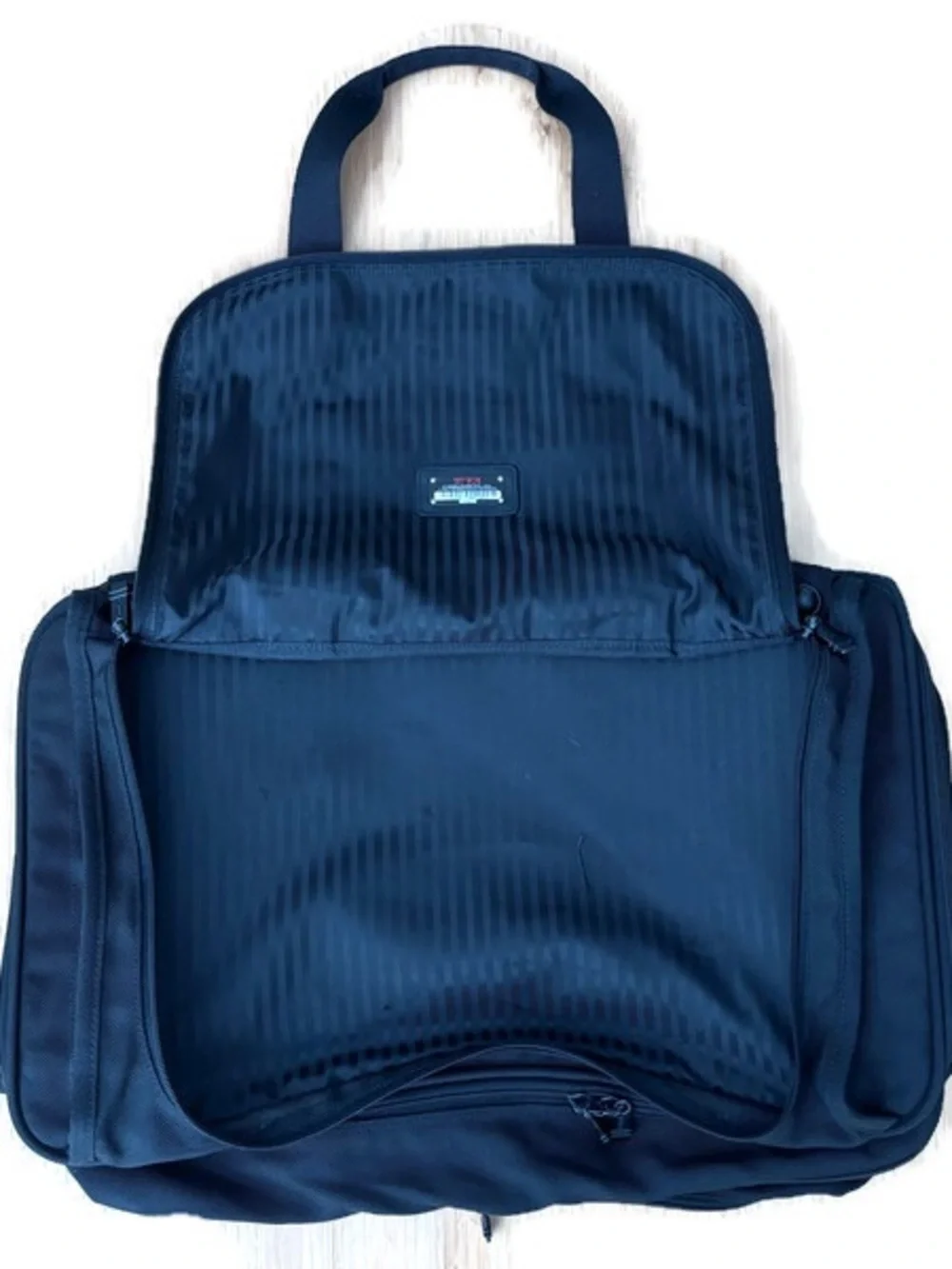 TUMI Black Nylon Expandable Weekender Duffel Bag